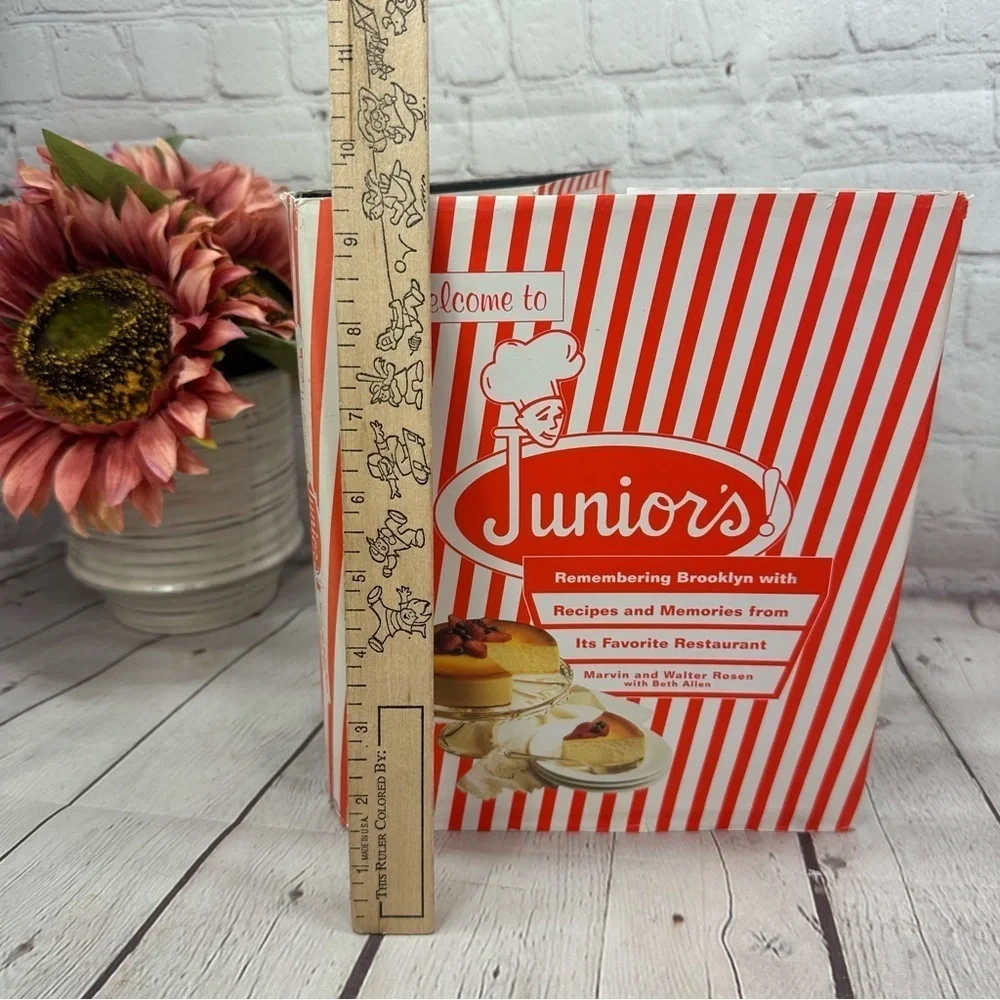 vintage 1999 first edition Junior's restaurant book remembering brooklyn